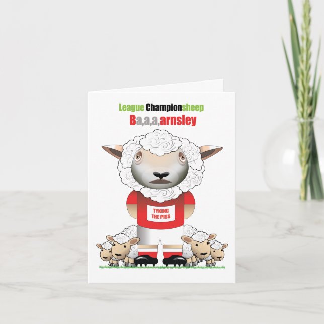 Ba,a,a,arnsley (Barnsley) Carte de football drôle (Devant)
