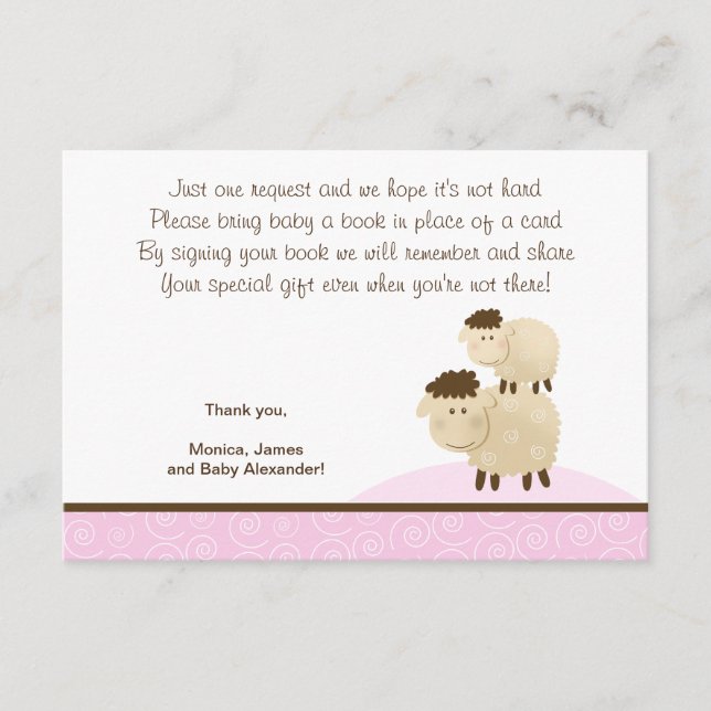 Baa Baa Sheep (couleur rose) Cartes de boîtier RSV