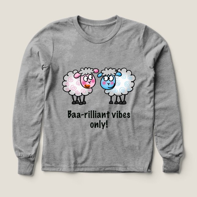 Baa-rilliant - Paire de moutons de dessin animé mi (Motif recto)