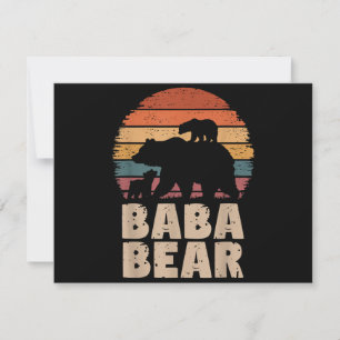Baba Bear Vintage Retro Funny Fête des pères 2 Cub