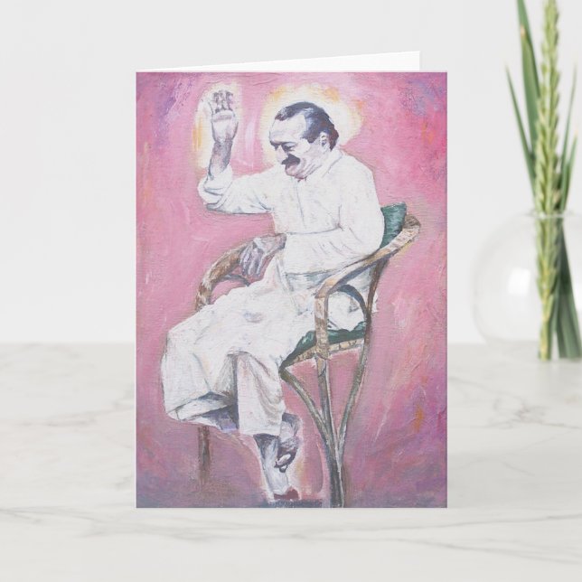 Baba de Meher riant, CARTE (message vide) (Devant)