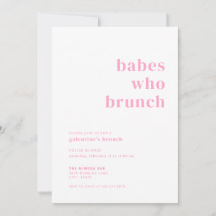 Babes qui Brunch Galentines Invitation