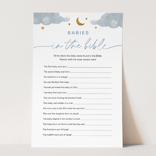 Babies Dans La Bible Twinkle Star Baby shower Jeu (Créateur téléchargé)