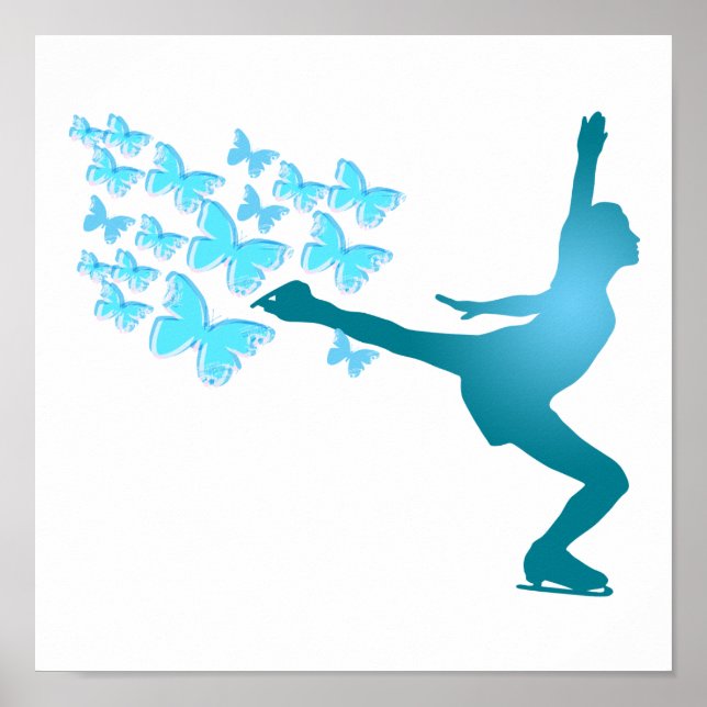 babterflyskater Poster de patinage sur glace (Devant)