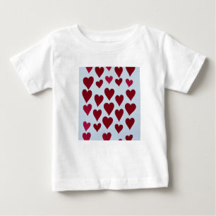Baby 12 mos. t-shirt blanc avec design de coeurs r
