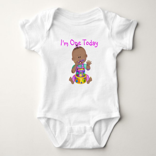 Baby 1er anniversaire Africain-Américain Tshirt (Devant)