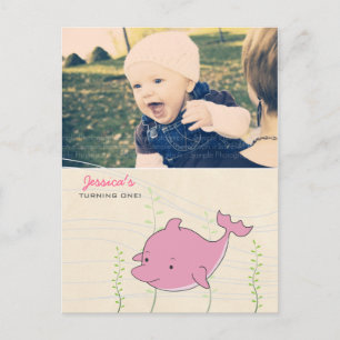 Baby 1er Anniversaire de fête Carte Invitation Dau