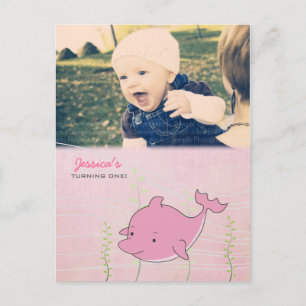 Baby 1er Anniversaire de fête Carte Invitation Dau