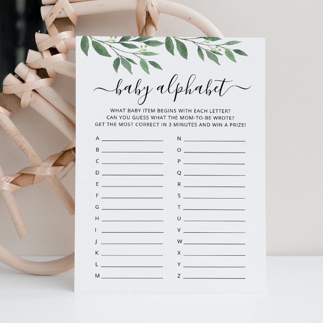 Baby ABC jeu Baby shower Alphabet jeu carte (Créateur téléchargé)
