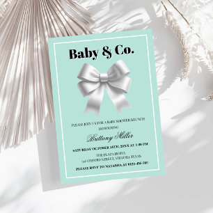 Baby and Co. Modern Tiffany Baby shower Invitation