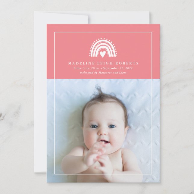 BABY ANNOUNCEMENT Add Your Photo (Devant)