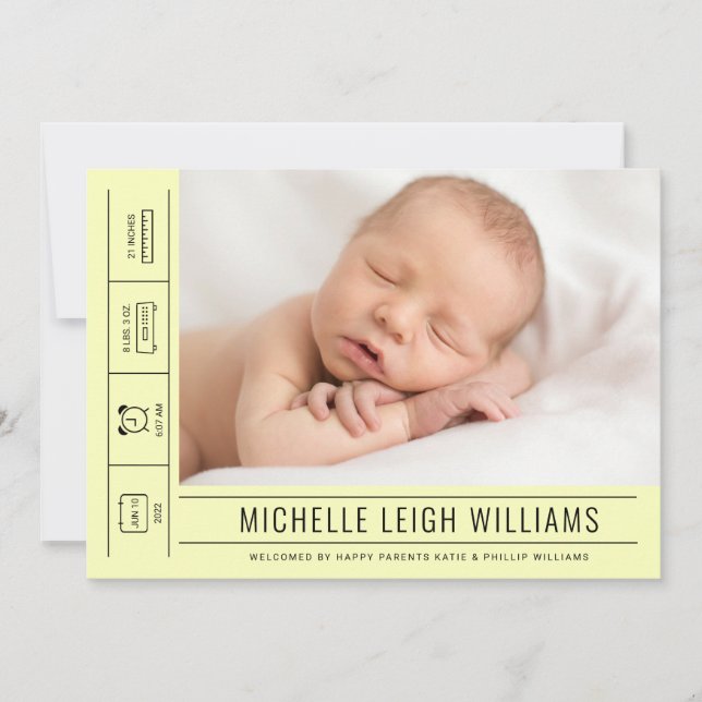 BABY ANNOUNCEMENT Add Your Photo (Devant)