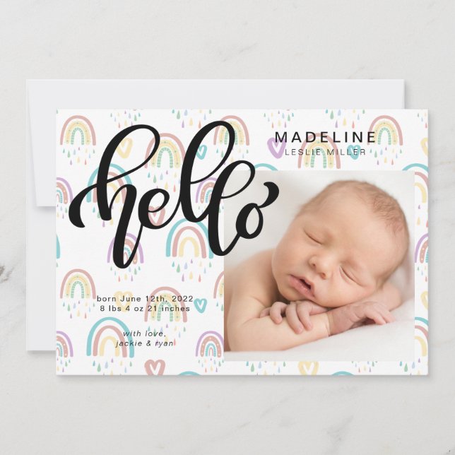 BABY ANNOUNCEMENT Add Your Photo (Devant)