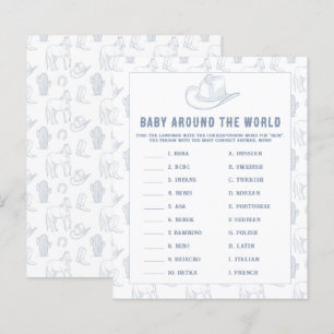 Baby Around the world - Baby shower Cowboy