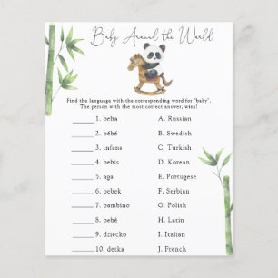 Baby Around the world - Baby shower Game