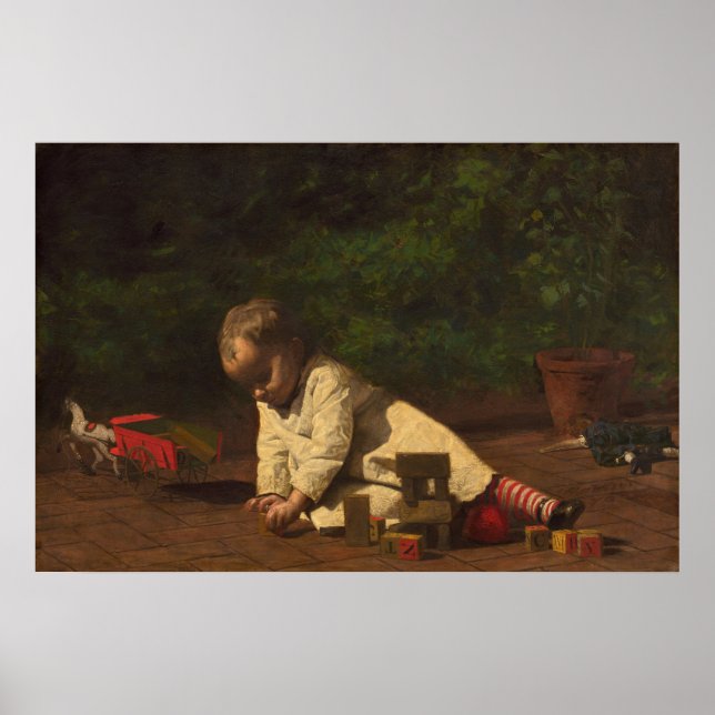 Baby at Play - Thomas Eakins Fine Art Poster (Devant)
