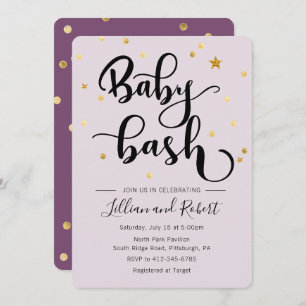 Baby Bash Couples Baby shower invitation