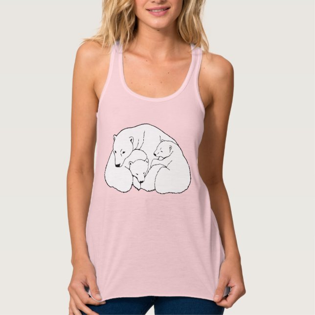 Baby Bears Art Débardeur Femmes Faune Art Shirts (Devant)