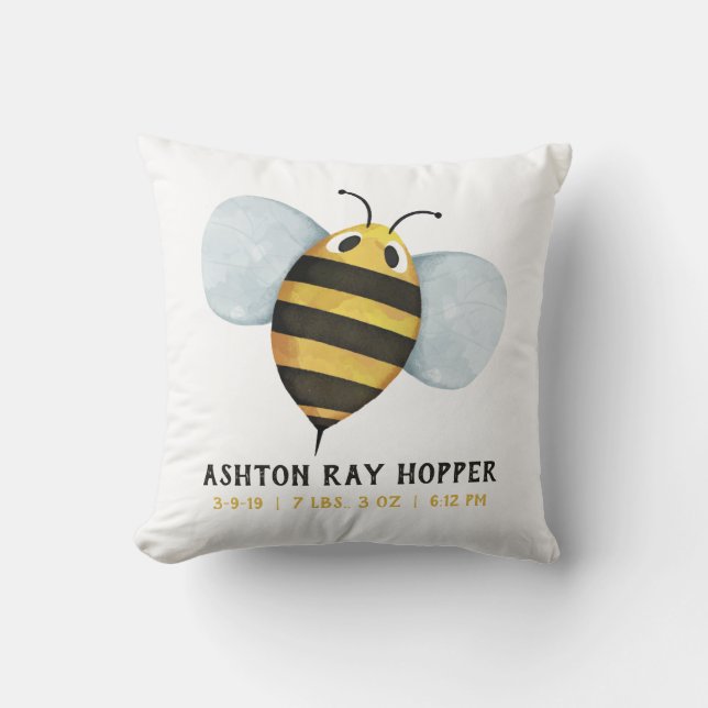 Baby Bee Coussin personnalisé (Recto)
