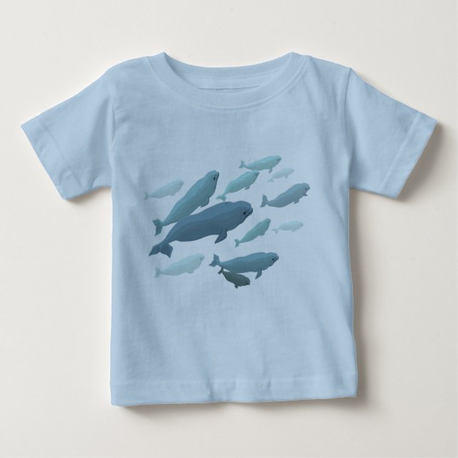 Baby Beluga Whale T-Shirt Cute Whale Art (Devant)