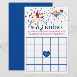 Baby Bingo 4 juillet Baby shower patriotique