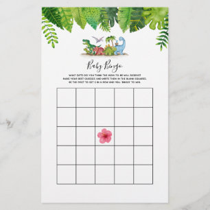 Baby Bingo Dinosaur Baby shower Jeu