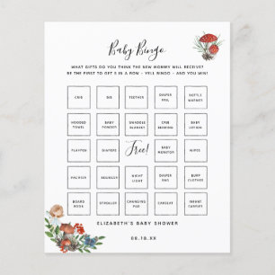 Baby Bingo Jeu de Baby Shower Fée Enchantée