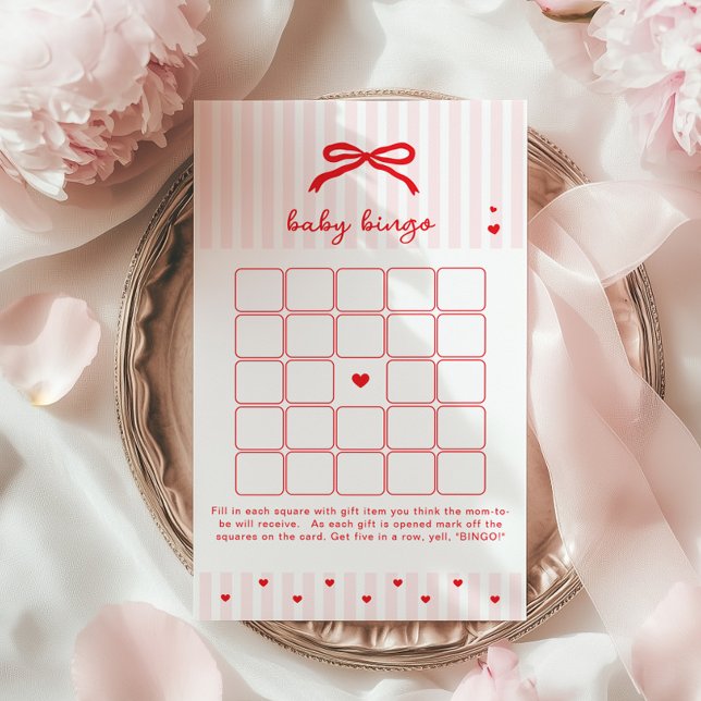 Baby BIngo Sweetheart Red Bow Valentines game (Créateur téléchargé)