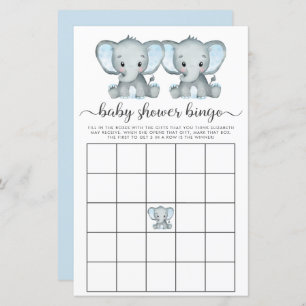 Baby Bingo Twin Boys Elephant Douche Jeu