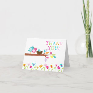 Baby Birds Nest Merci Carte de note