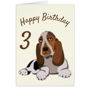 Baby Birthday Card Petit Chien Ajouter Année / Tex
