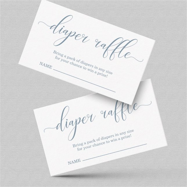 Baby Blue Diaper Raffle Douche Invitation Insertio (Créateur téléchargé)