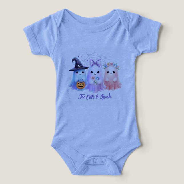 Baby Bodysuit Too Cute to Spook (Design Recto)