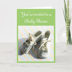 Baby booties douche invitation