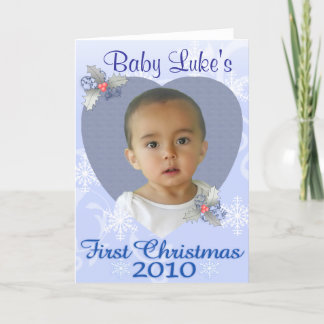 Baby Boy 1ère carte de Noël