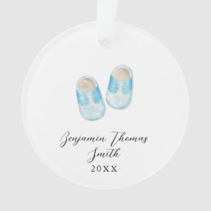 Baby Boy Blue Chaussures Noël Acrylique Ornement