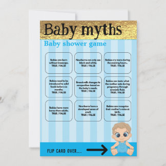 Baby Boy Blue et Gold Babyshower Jeu