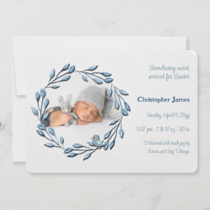 Baby Boy Blue Photo Faire-part de naissance