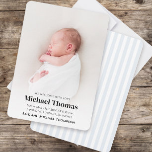Baby Boy Blue Photo Simple Custom