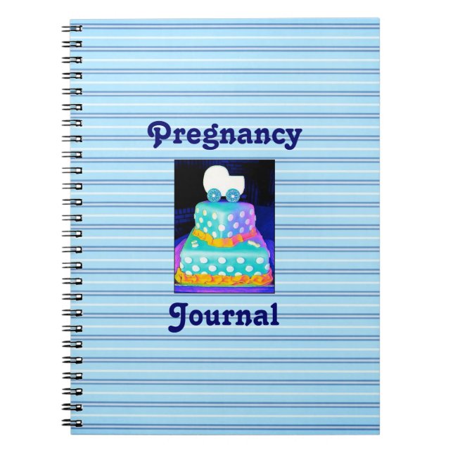 Baby Boy Buggy Cake Journal de grossesse (Devant)