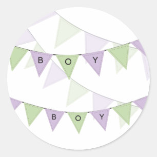 Baby Boy Bunting Banner Cupcake Topper Étiquette