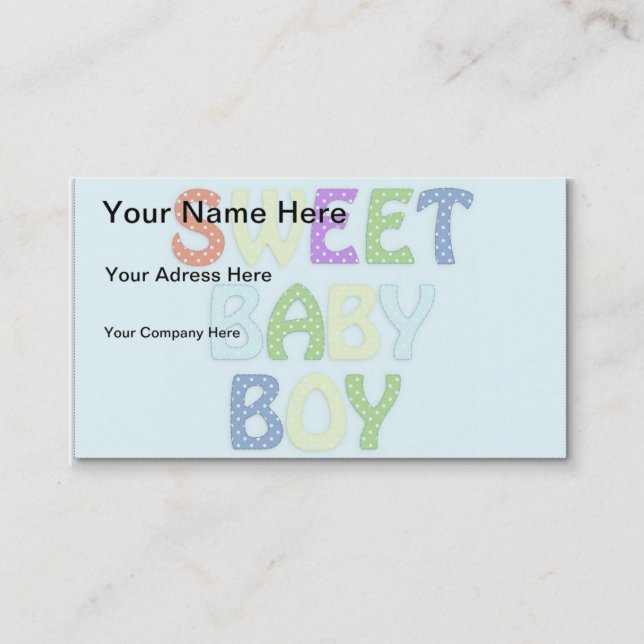 Baby Boy Carte de visite (Devant)
