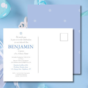 Baby Boy Cérémonie de baptême Invitation juive héb