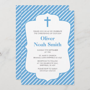 Baby Boy Christening/Baptism Invitation