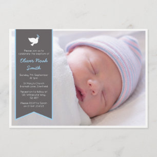 Baby Boy Christening/Baptism Invitation