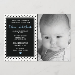Baby Boy Christening/Baptism Invitation