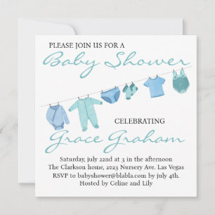 Baby Boy Douche invitation Vêtements en ligne