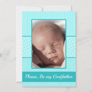 Baby Boy être mon parrain Invitation