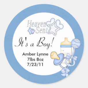 Baby Boy Heaven envoyé Stickers personnalisables