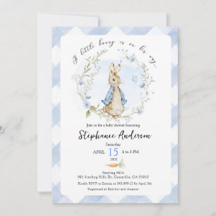 Baby Boy Peter Rabbit Baby shower Invitation